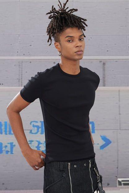Essential Ribbed Slim-Fit T-Shirt