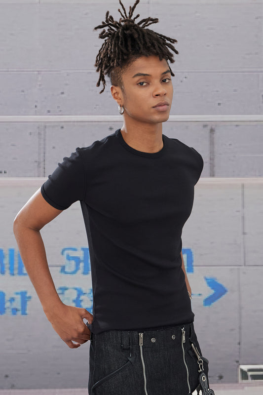 Essential Ribbed Slim-Fit T-Shirt