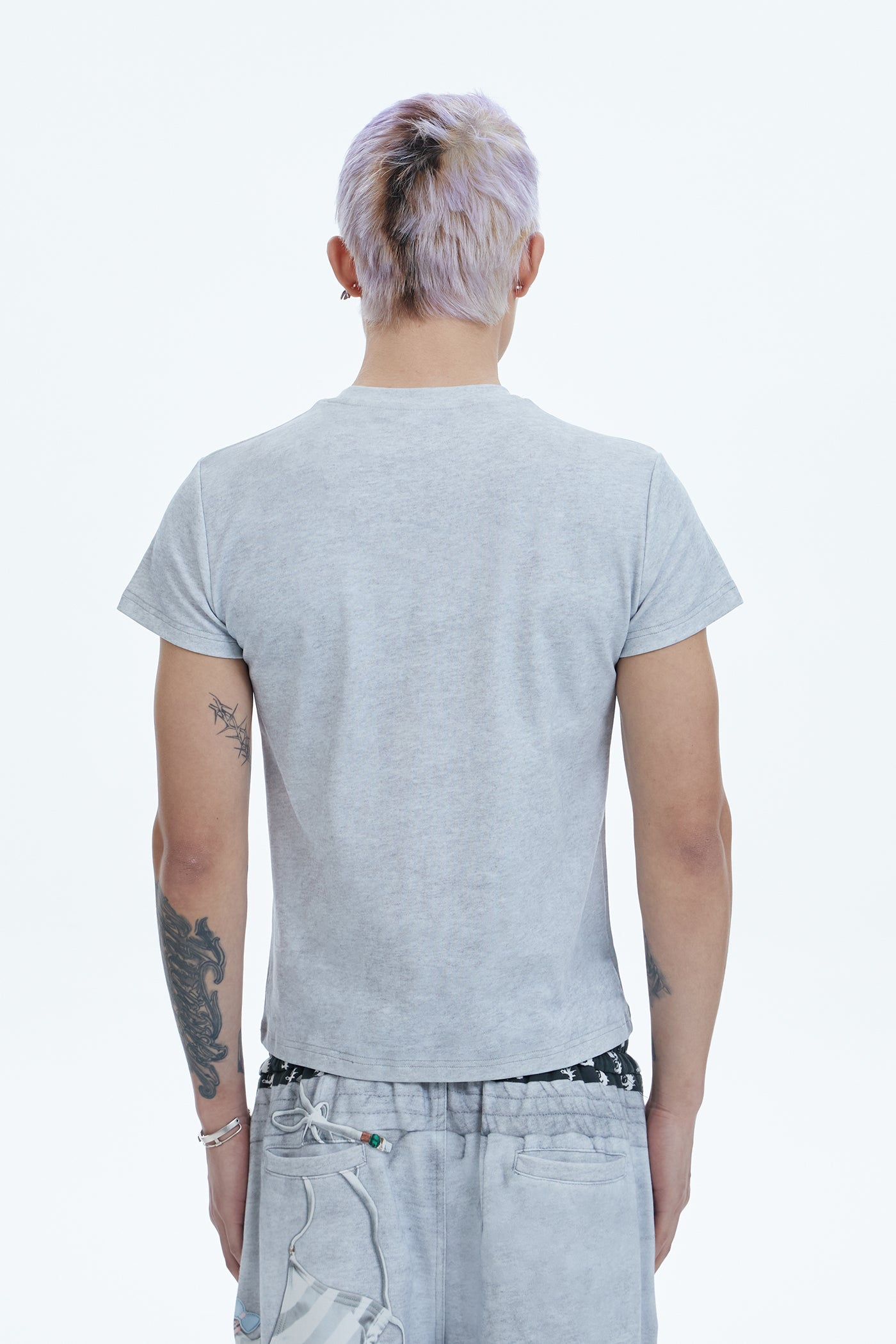 Y2K Layered-Chain Silm Fit T-shirt