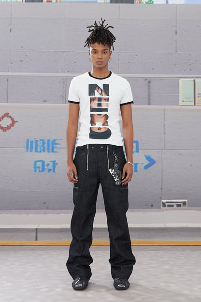 60s 646 Double-Zip Raw Denim Flared Jeans