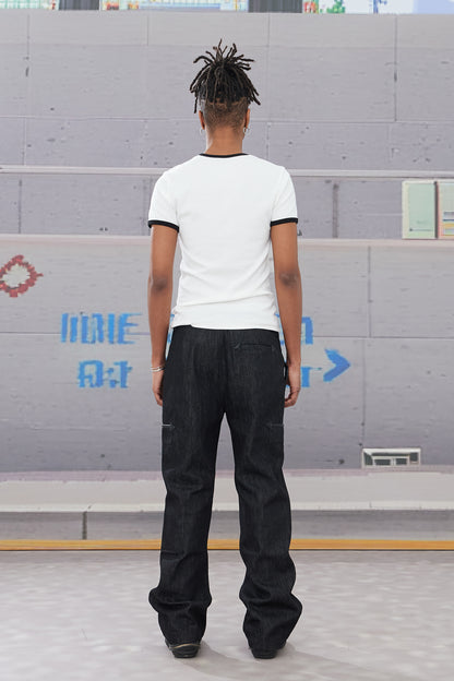 60s 646 Double-Zip Raw Denim Flared Jeans