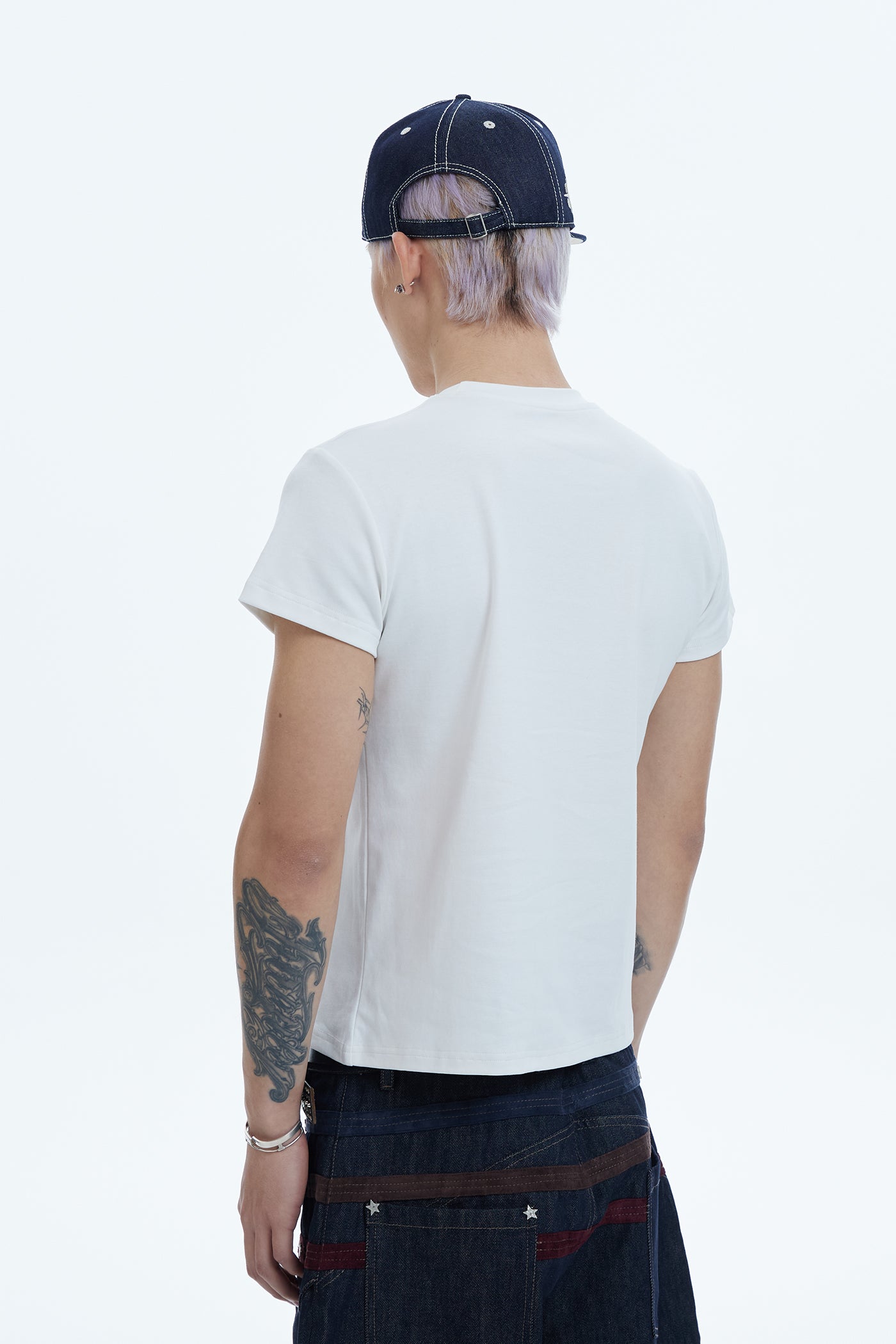 Y2K Layered-Chain Silm Fit T-shirt