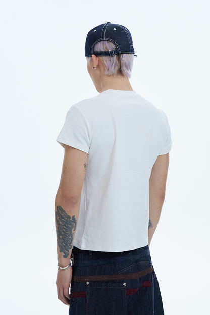 Y2K Layered-Chain Silm Fit T-shirt