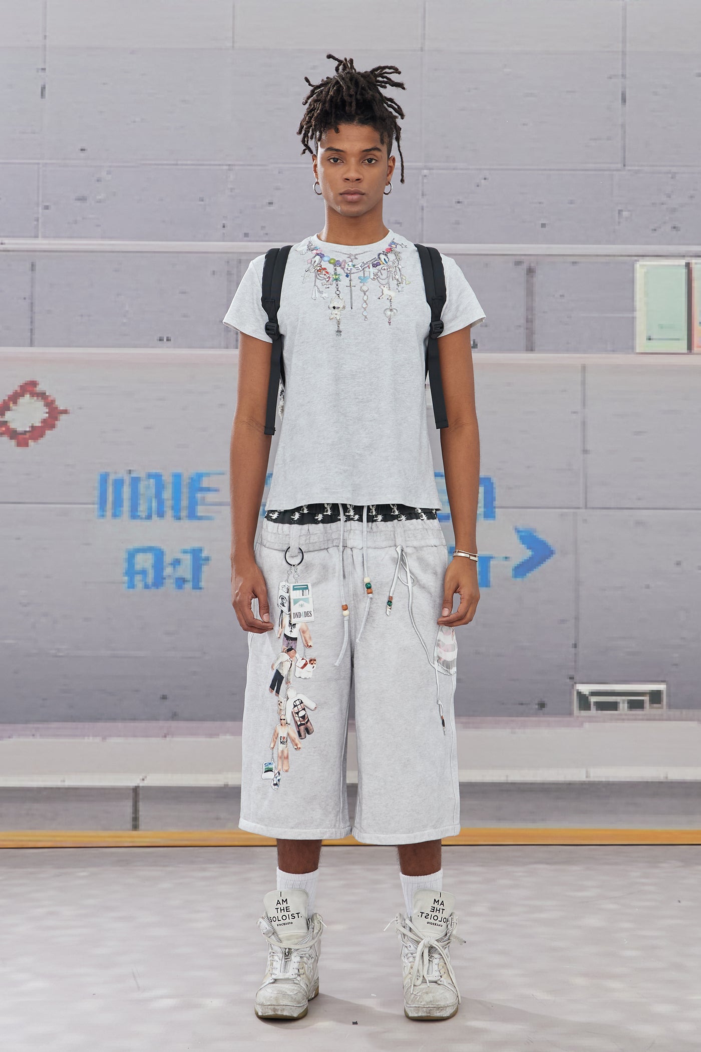 Y2K Layered-Chain Silm Fit T-shirt