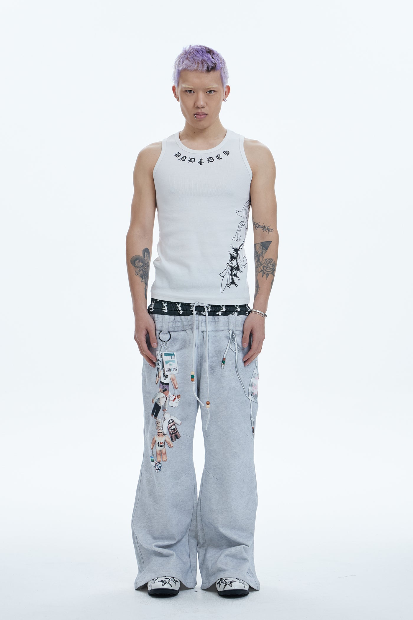 DND4DES Cross Side Graphic Tank Top