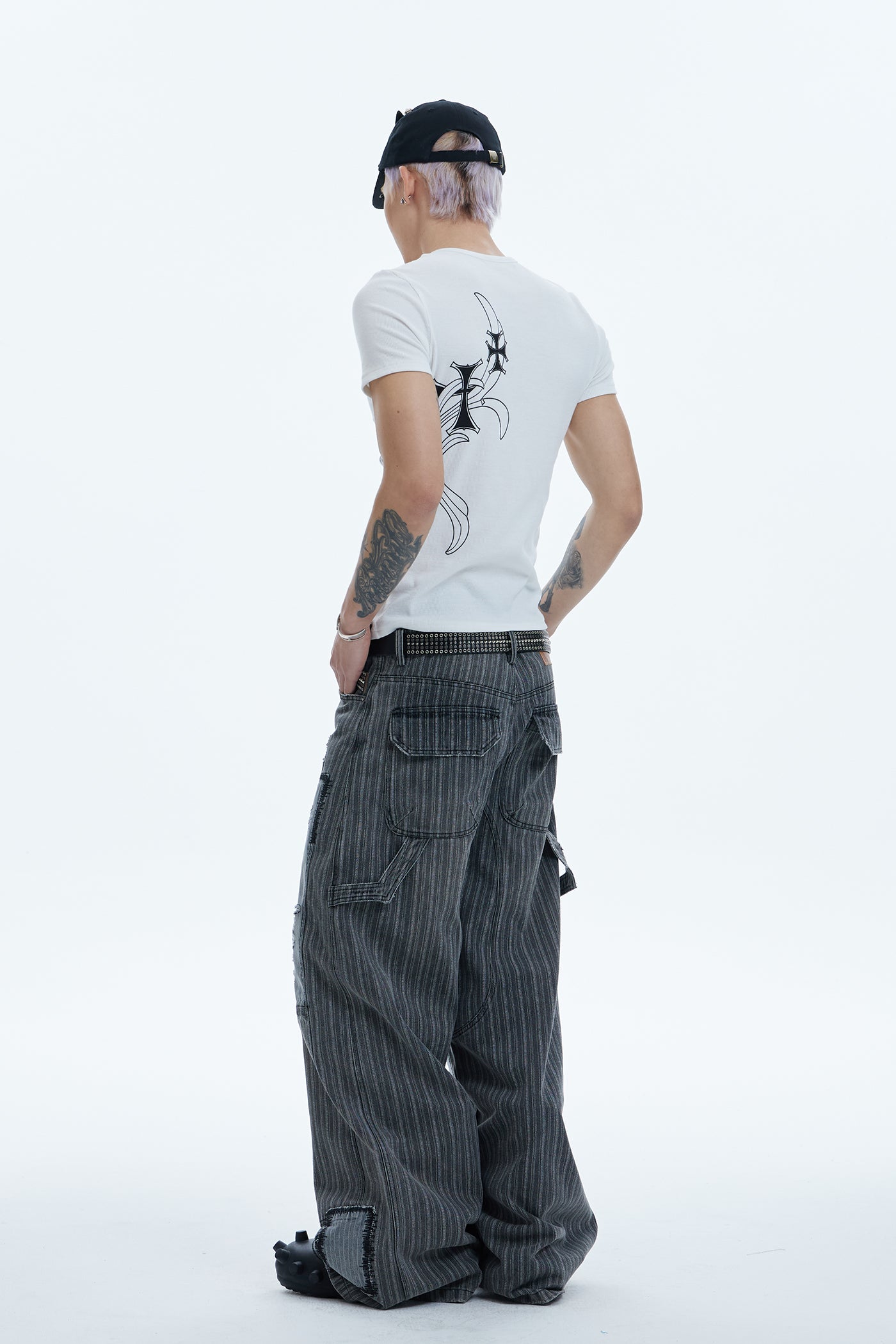 Cross Side Graphic Slim Fit Top