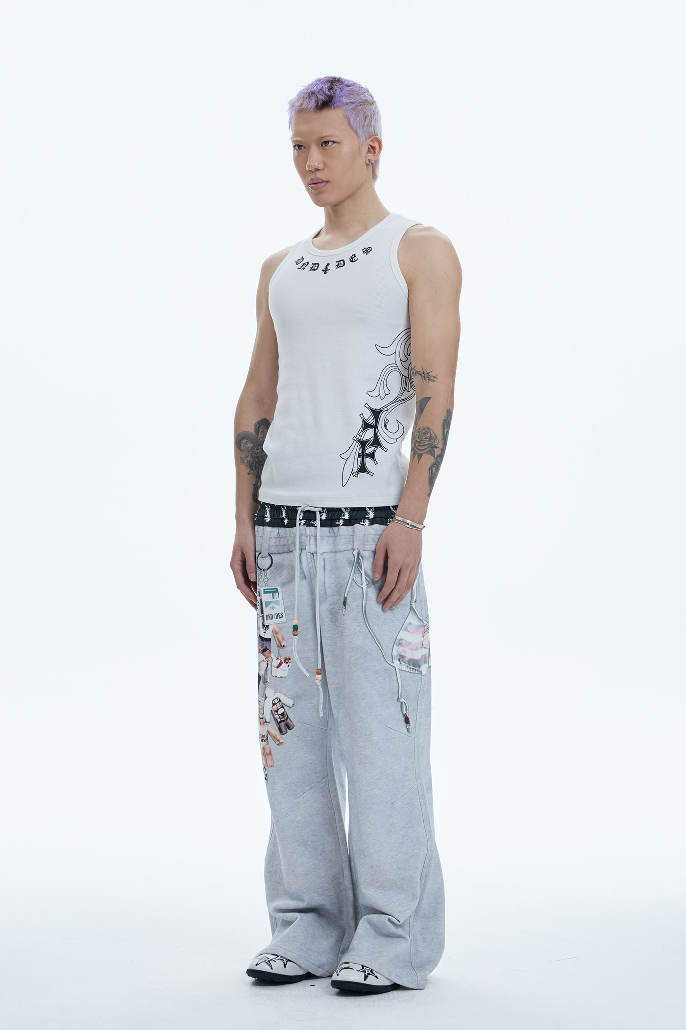 DND4DES Cross Side Graphic Tank Top