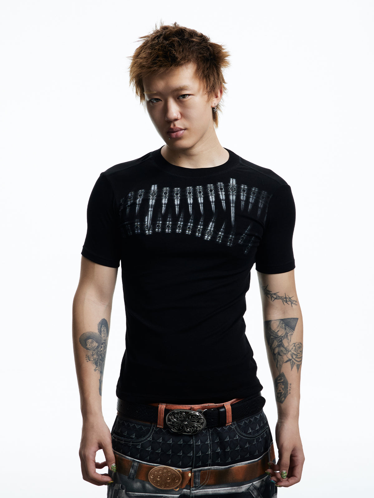 Bullet Pattern Wool T-shirt