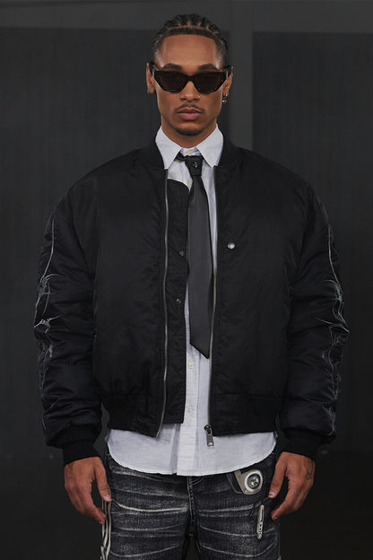 Graffiti Embroidered Huge Arms Bomber