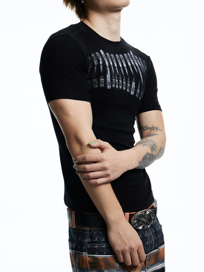 Bullet Pattern Wool T-shirt