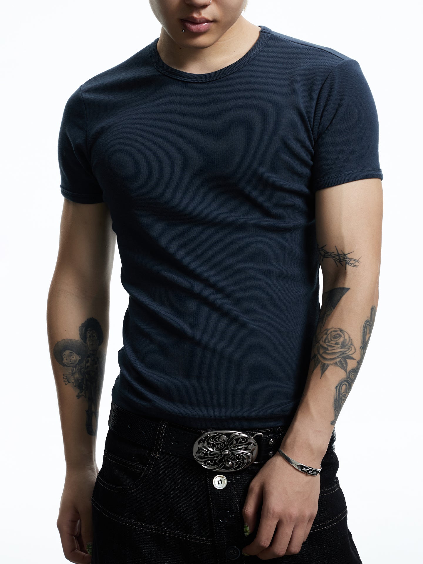 Basic Ribbed T-shirt - 3 COLOR