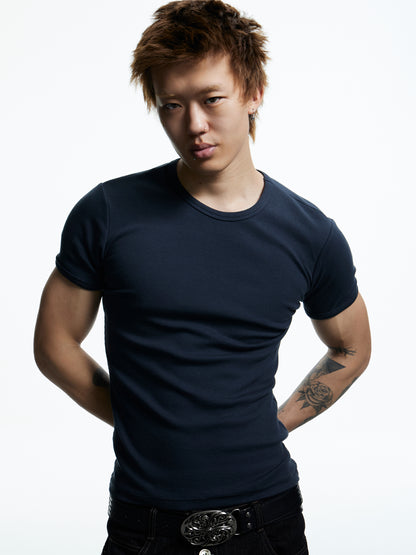 Basic Ribbed T-shirt - 3 COLOR