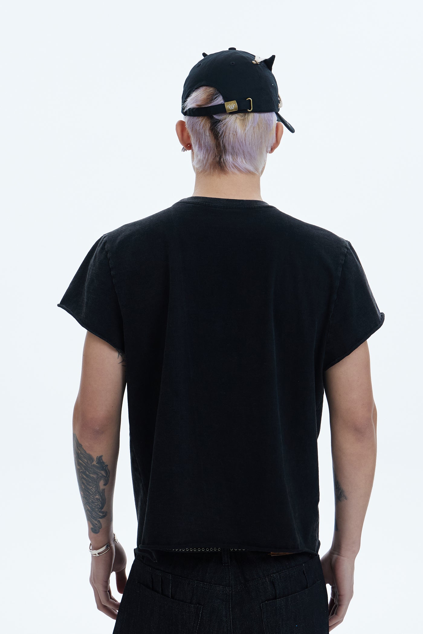 Punk Grailz Rolling Tongue Graphic Distressed Cut-Off Tee