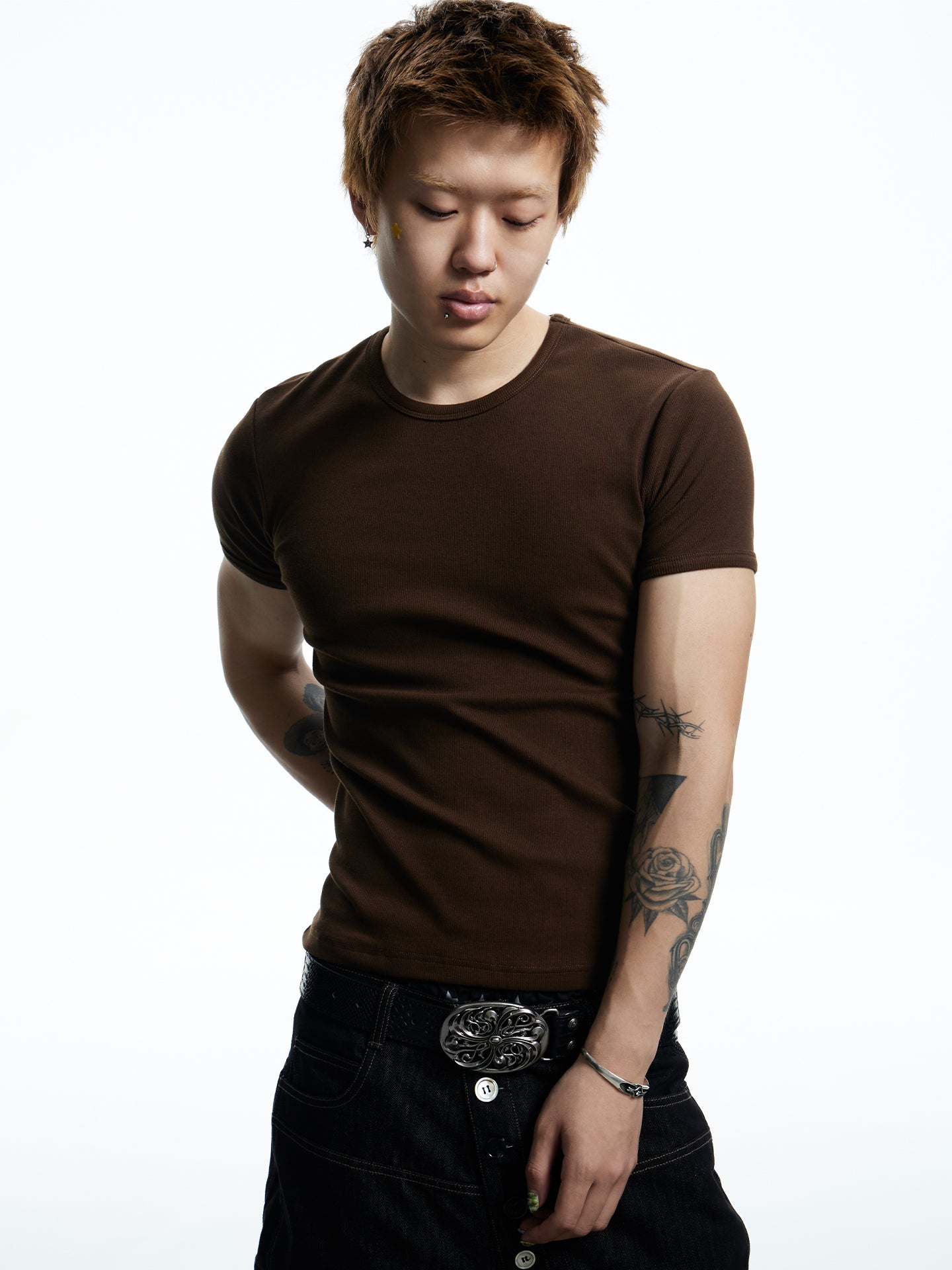 Basic Ribbed T-shirt - 3 COLOR