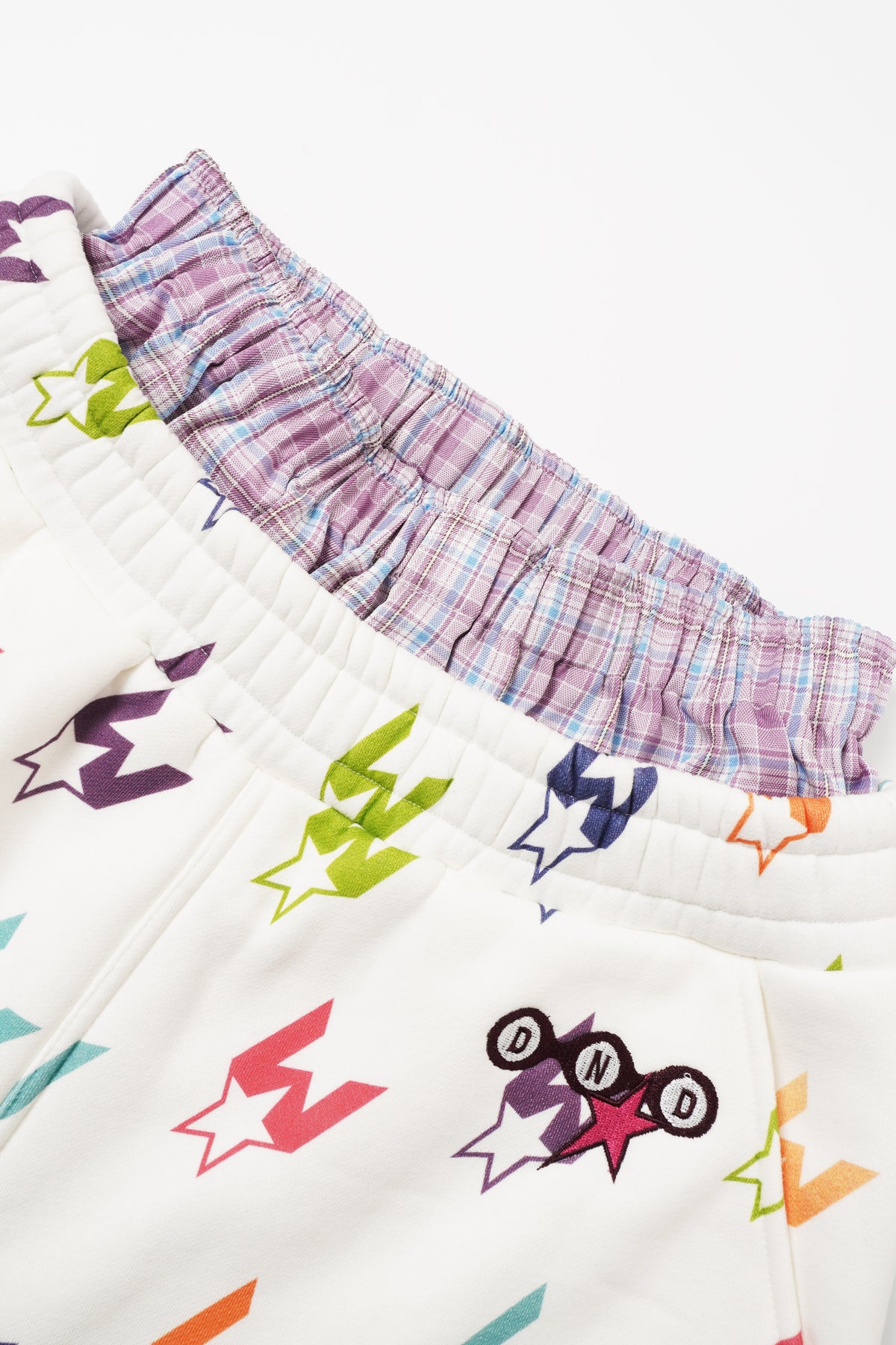 Multicolor Houndstooth Zip-Up Hoodie & Double-Waist Sweatpants