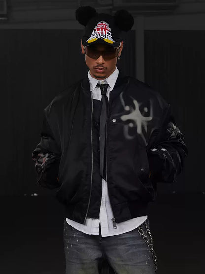 Graffiti Bulldog Bomber Jacket