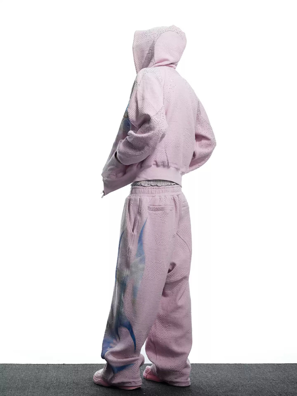 Rhinestone Dreamcore Graphic Hoodie & Sweatpants Set