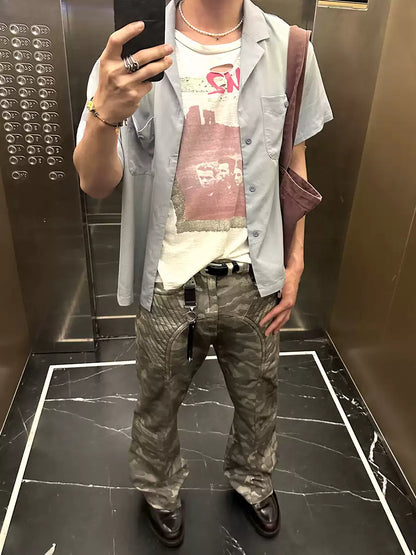 Arc Spliced Tactical Camo Biker Jeans