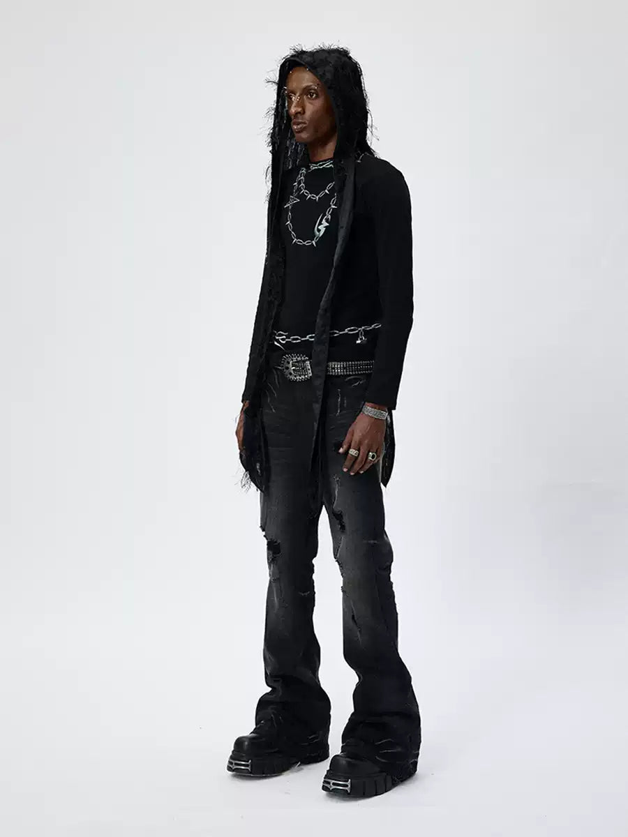 Rough Stretch Flared Jeans