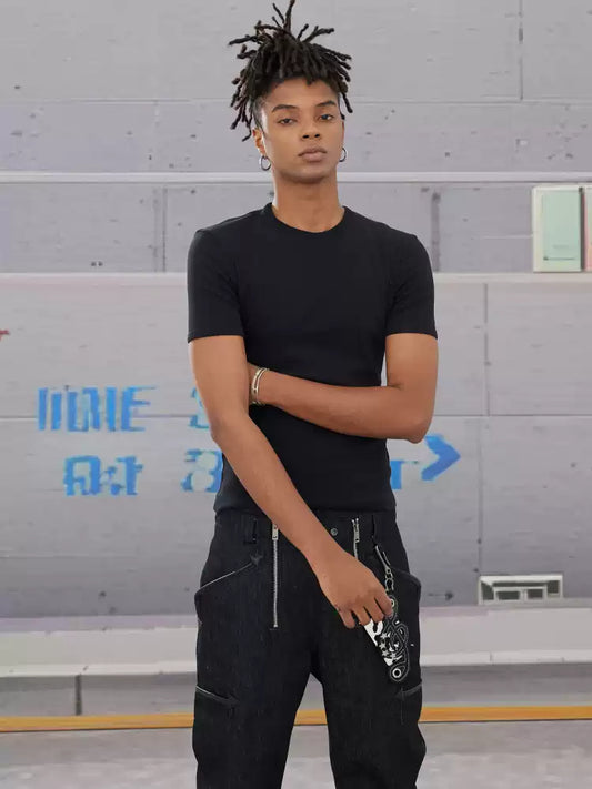 Essential Ribbed Slim-Fit T-Shirt