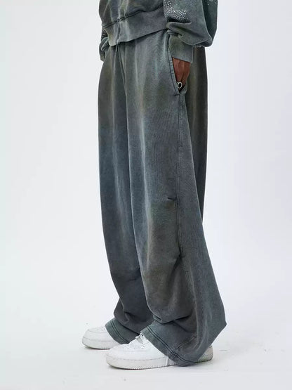 Distressed Mud-Dyed Sweatpants