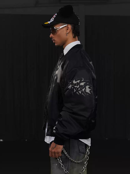 Graffiti Bulldog Bomber Jacket