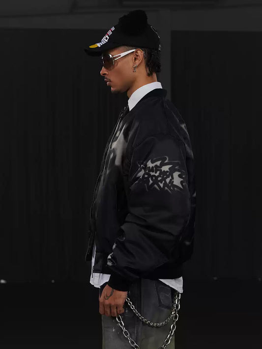 Graffiti Bulldog Bomber Jacket