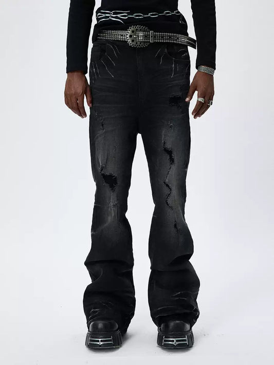Rough Stretch Flared Jeans