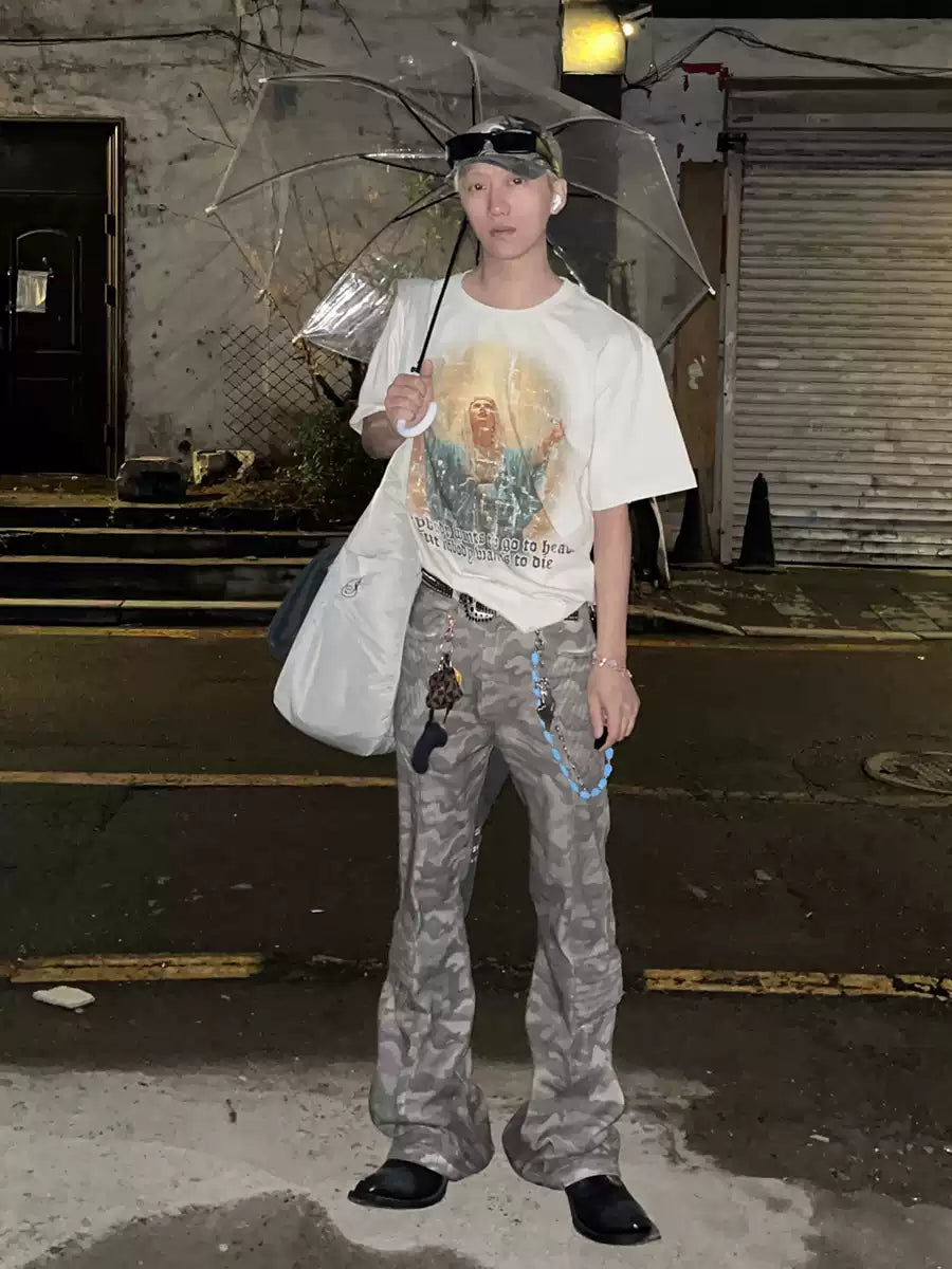 Arc Spliced Tactical Camo Biker Jeans