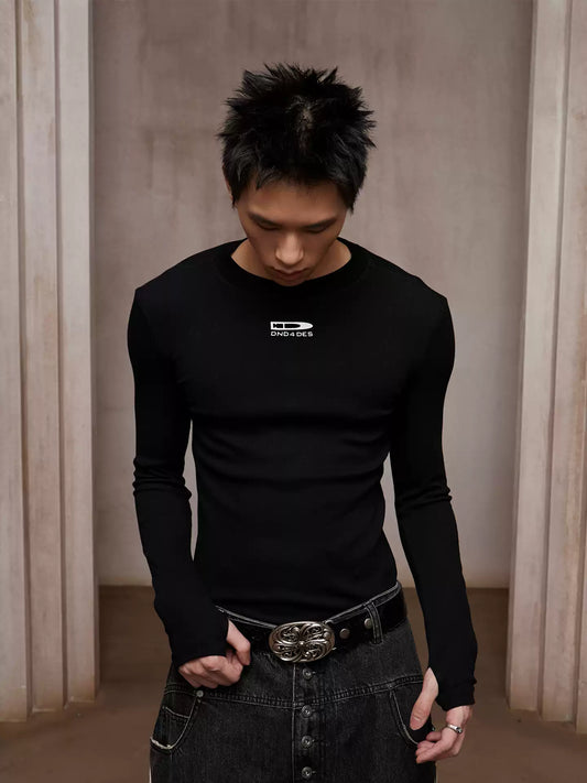 DND Bullet Logo Stretch Slim-Fit Long Sleeve Top