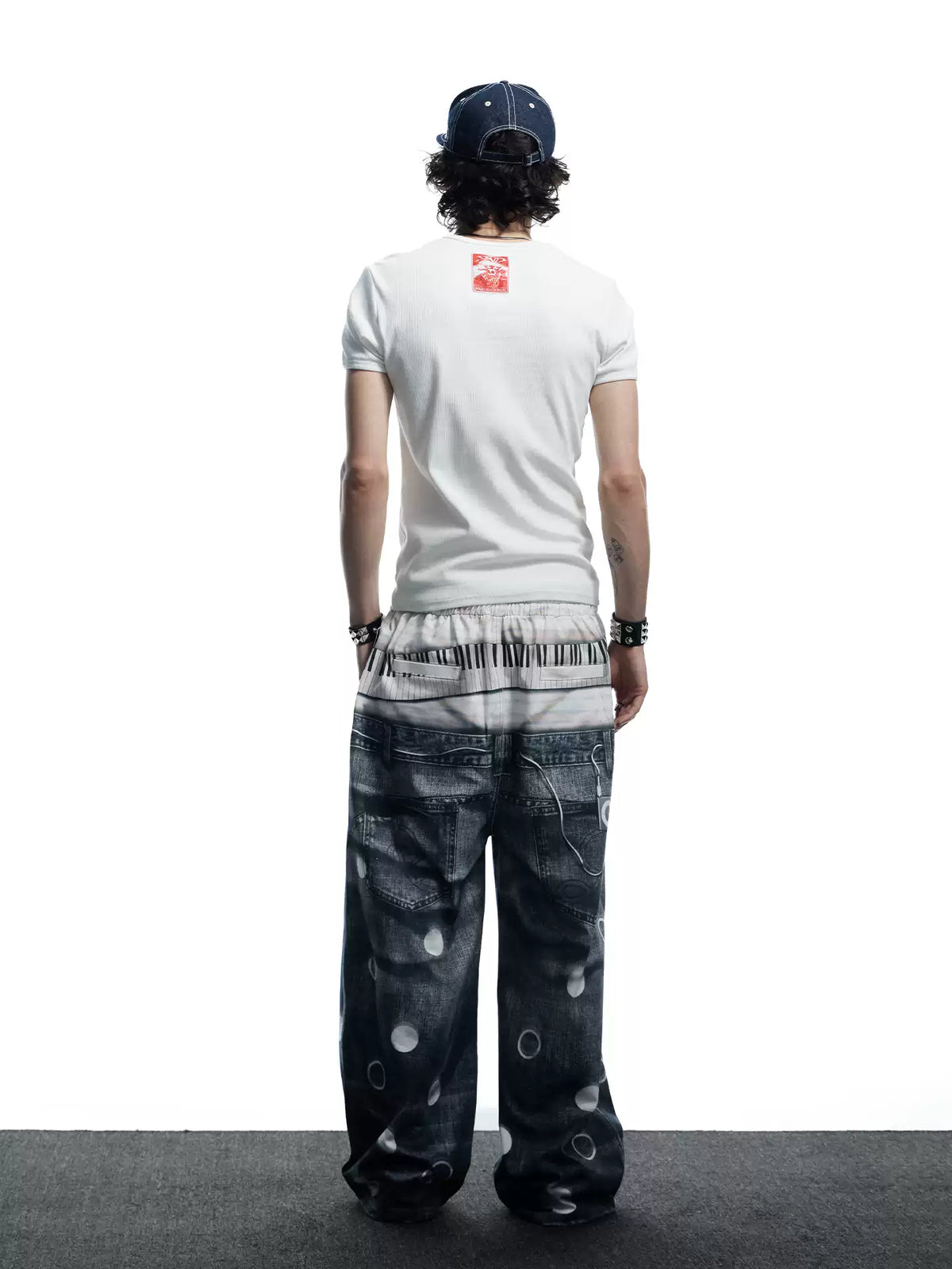 All-Over Print Tie Polka Dot Sweatpants