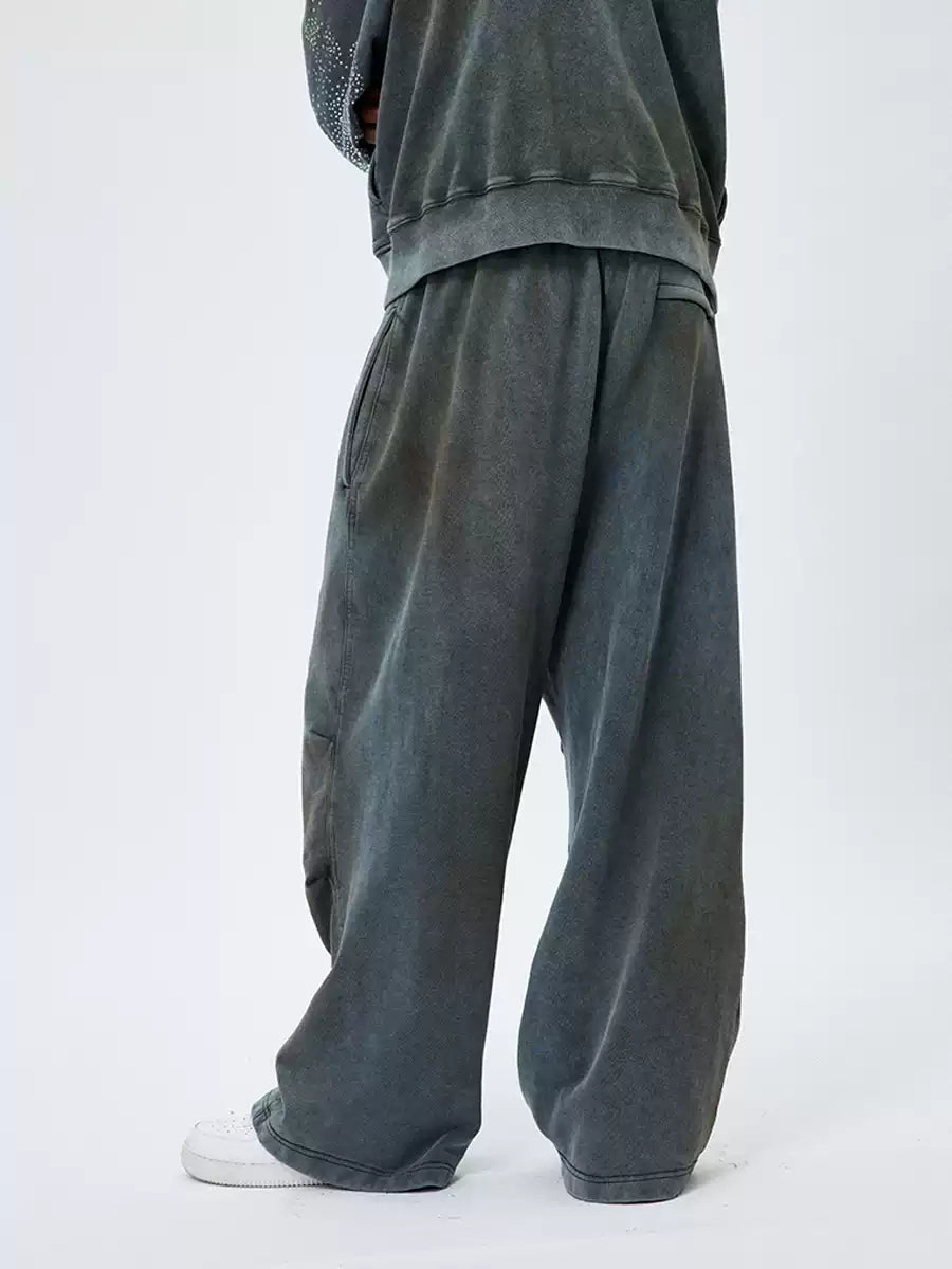 Distressed Mud-Dyed Sweatpants