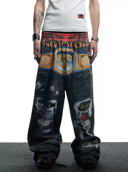 Boxing Gold Belt Sweatpants