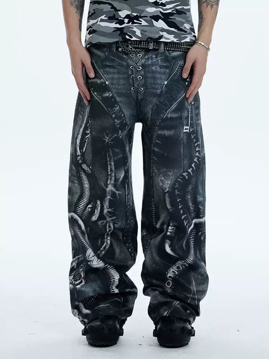 VENOM Alien Pipeline Waxed Print Pants