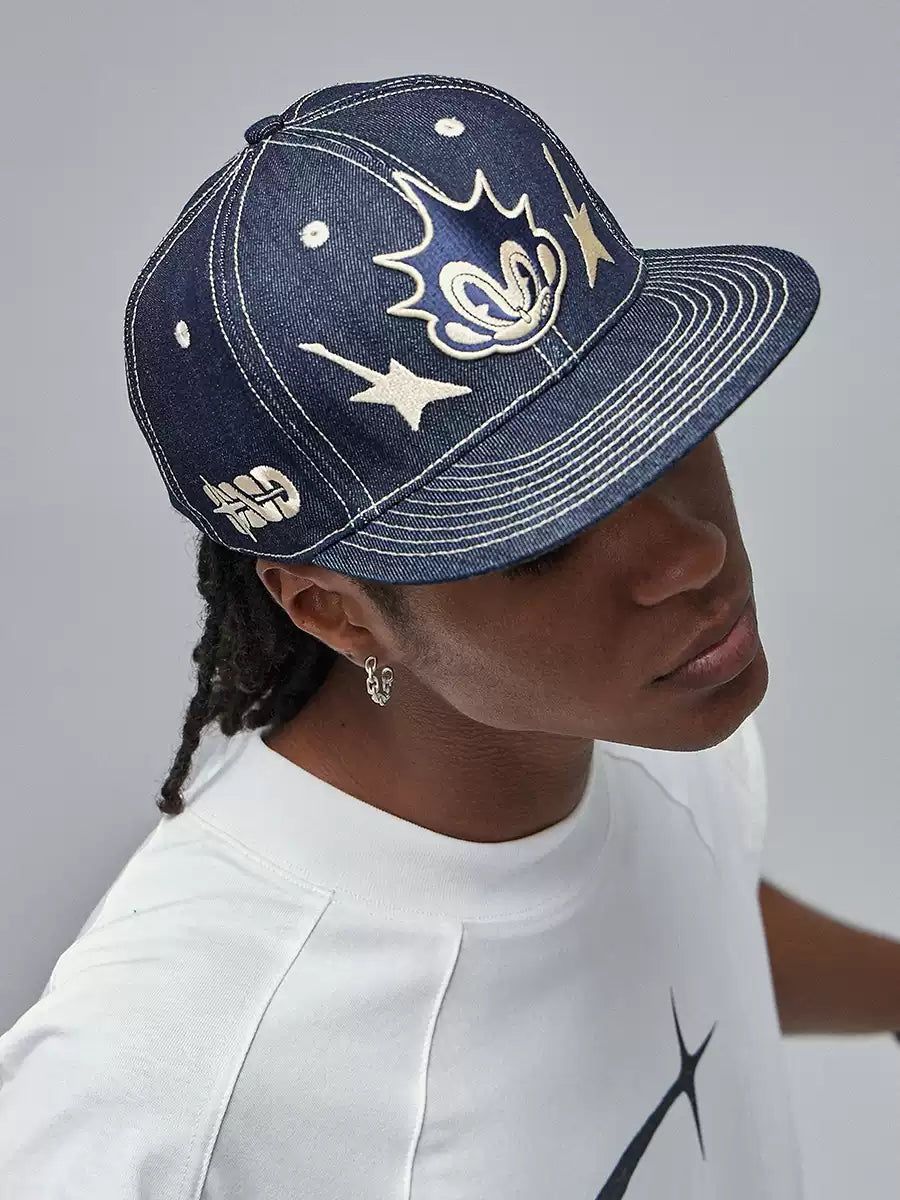 Embroidered Denim Truck Cap