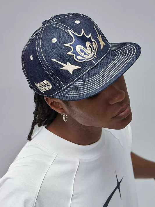 Embroidered Denim Truck Cap