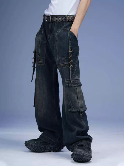 Scimitar Rivet Denim Cargo