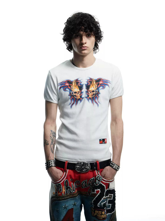Purple Skeleton Slim T-Shirt