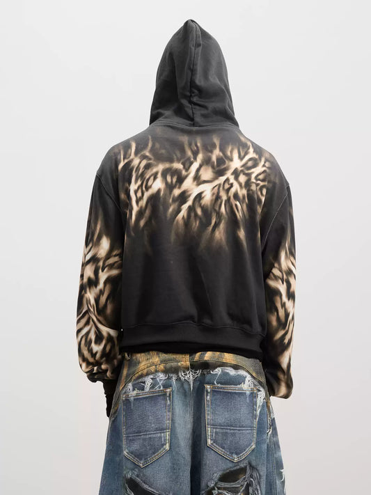 DND4DES “PREY” Leopard Embroidered Dual-Zip Up Hoodie