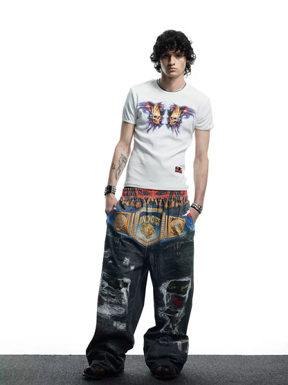 Boxing Gold Belt Sweatpants