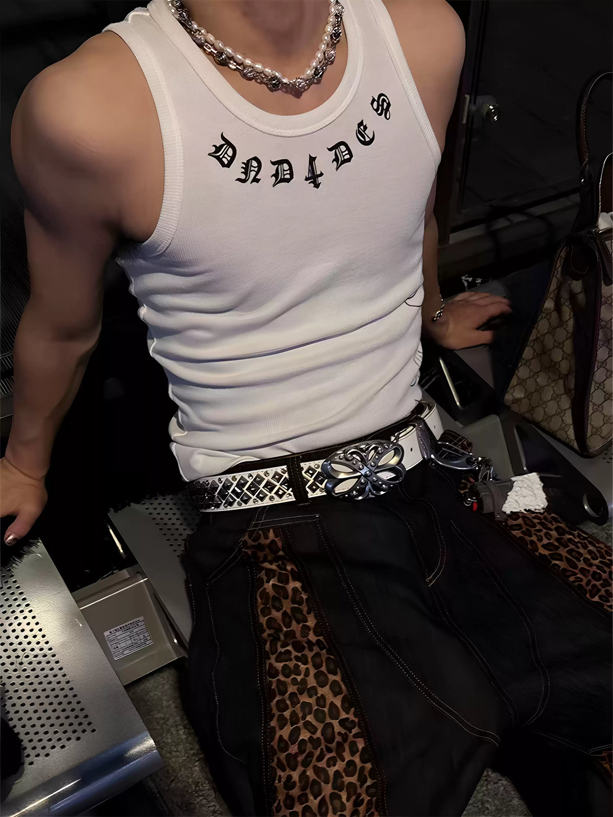 DND4DES Cross Side Graphic Tank Top