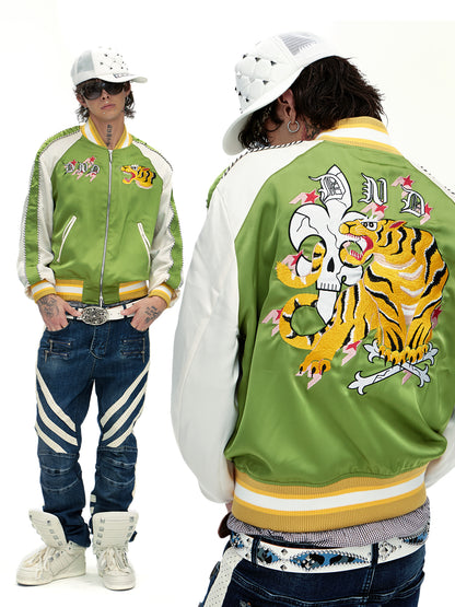 Tiger & Skull Embroidered Sukajan Jacket