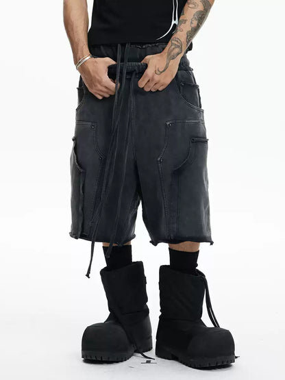 Deconstructed Double Waistband Logger Pocket 3/4 Pants - image 1 of 5