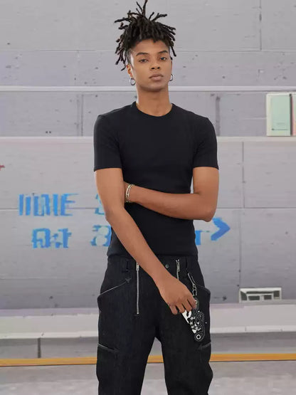 Essential Ribbed Slim-Fit T-Shirt - image 1 of 4