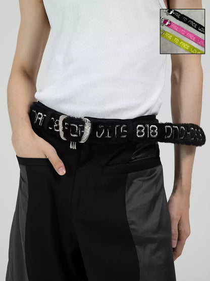 Multi-Strap Faux Fur Belt - image 1 of 2