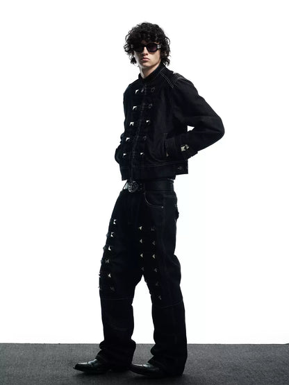 Punk Raw Denim Jeans - image 3 of 5